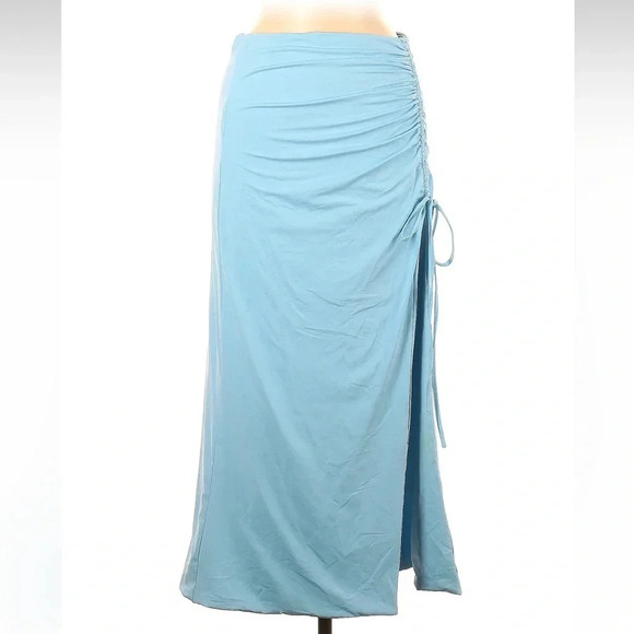 Bardot Annabella Midi Skirt In Cornflower Blue Women’s Size 8 US Medium M - Picture 4 of 7